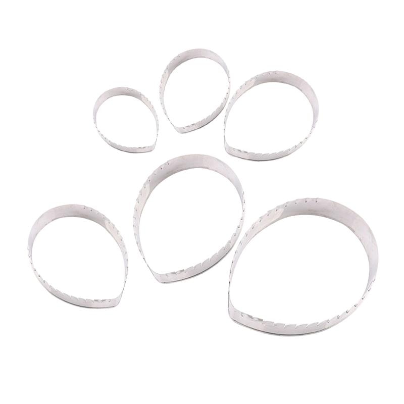 6Pcs Rvs Biscuit Cutters DIY Fondant Cake Stansmessen Biscuit Mold DIY Gebak Versieren Bakken Keuken Gereedschap
