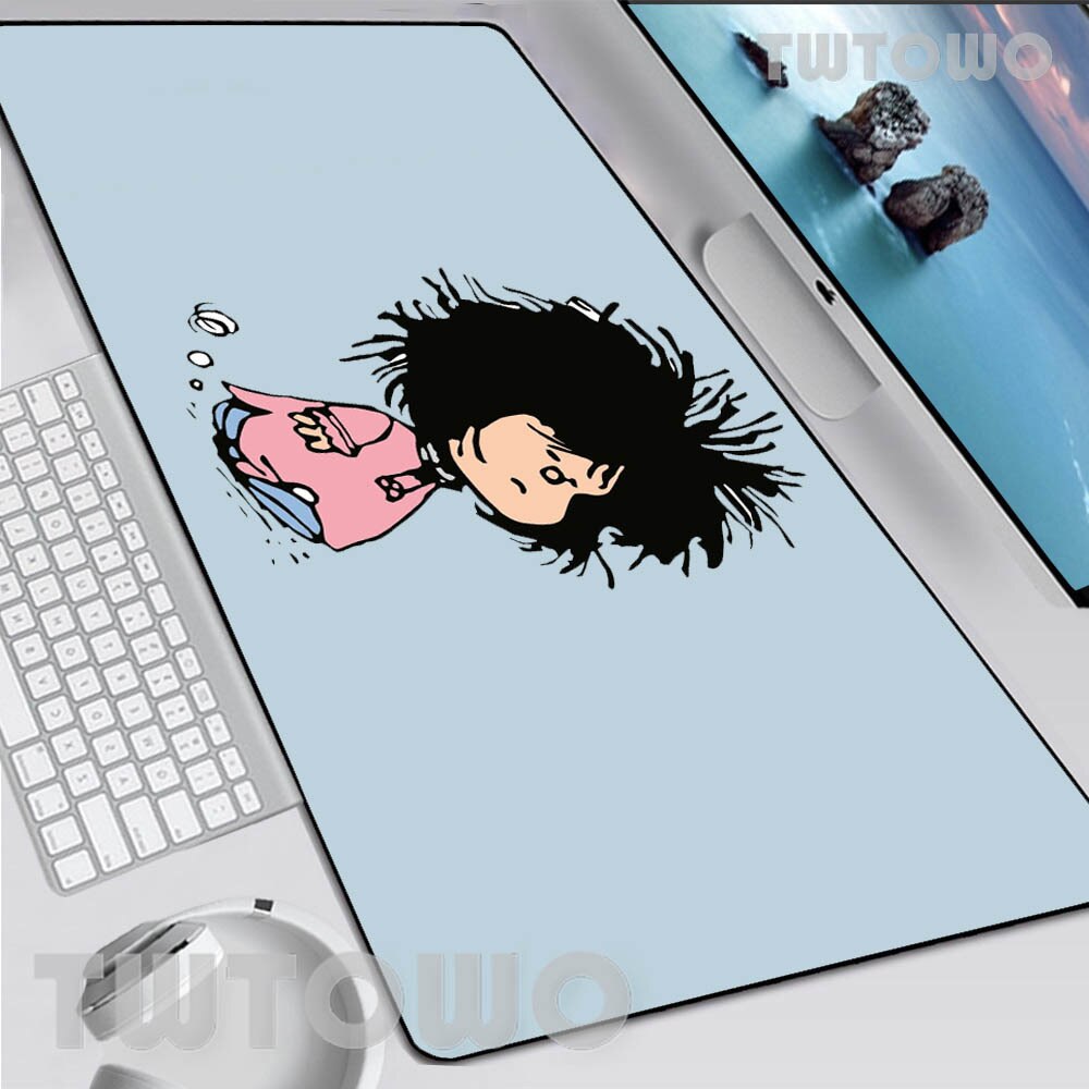 Mafalda nowy duży rozmiar podkładka pod mysz antypoślizgowa kreskówka naturalna guma sztuka Anime podkładka pod mysz główna podkładka pod mysz podkładka pod mysz podkładka pod mysz: 2 / Size 800x300x2 mm