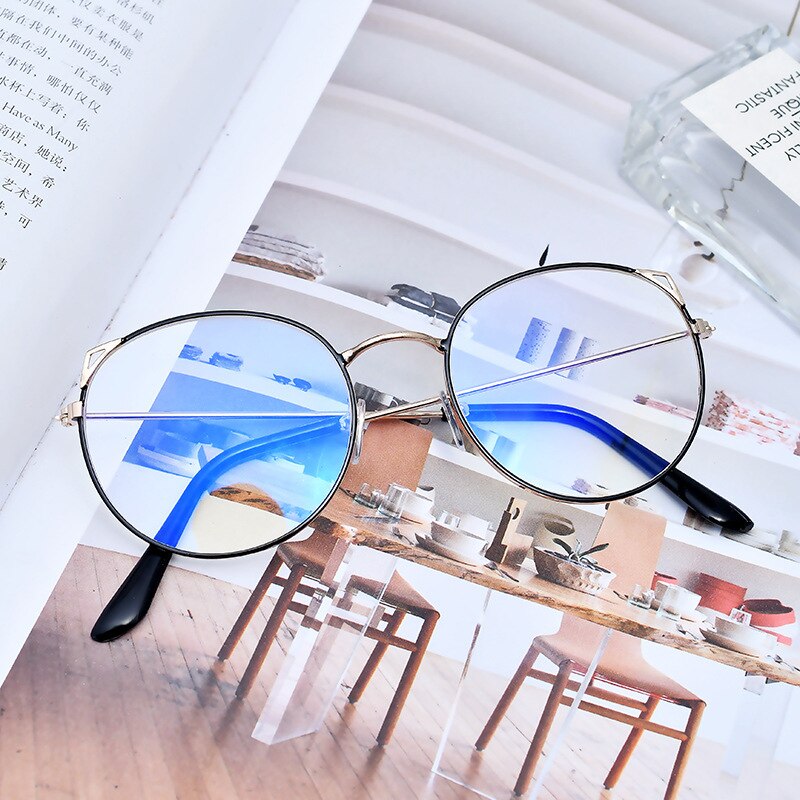 Computer Glasses Anti Blue Ray Glasses Blue Light Blocking Glasses Optical Eye Spectacle UV Blocking Gaming Filter Round Glasses: C
