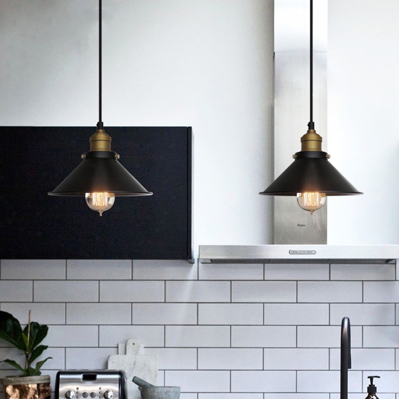 Plafonnier industriel Vintage en fer de Village, luminaire décoratif de plafond, luminaire décoratif, idéal pour un Loft, un salon, une cuisine ou un Bar, Edison LED