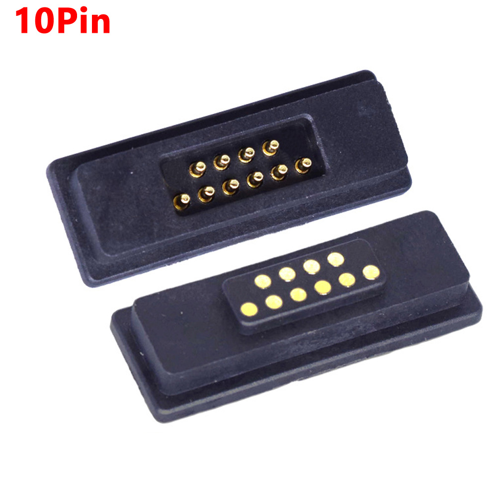 1Pair 2A 6Pin 7Pin 8Pin 9Pin 10Pin 11Pin 12Pin Waterproof Magnetic Pogo Pin Connector Male Female Spring Loaded DC Power Socket: PURPLE