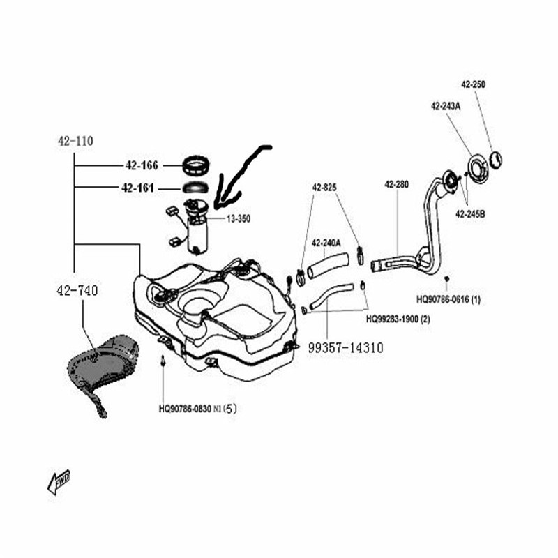 Brandstoftank pomp brandstofpomp (enkele buis) voor Mazda 323 BJ 1.6L