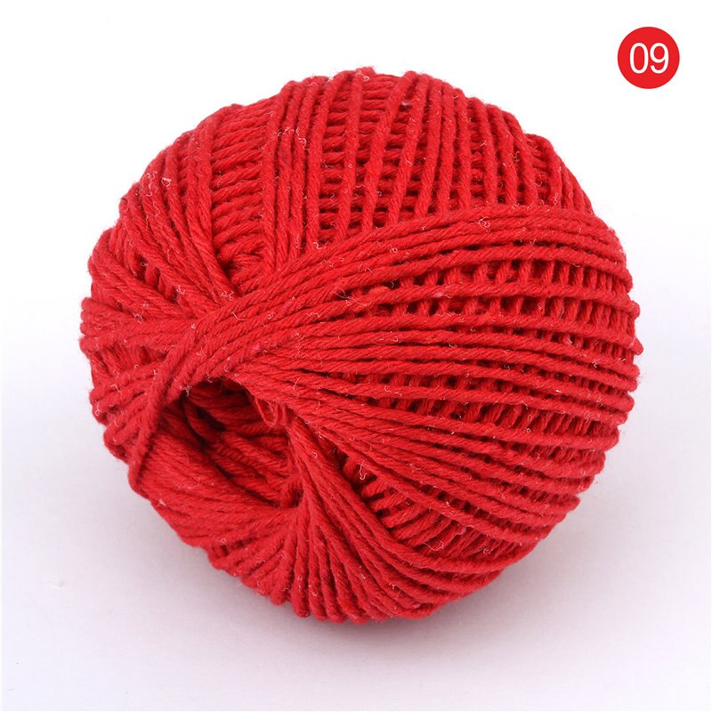 100m 1.5mm-2mm Dubbele Kleuren Katoen Touw DIY Handgemaakte Ambachten Weave Cords Accessoires Mason Jar Decors Wikkelen Tag Koord: color 09