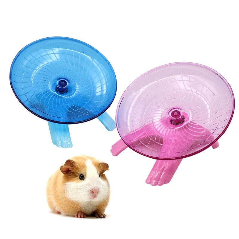 1PCS Pet Exercise Wheel Small Pets Guinea Pig Hamster Wheel Removable Mute Hamster Flying Saucer Pet Hamster Toy Accessories