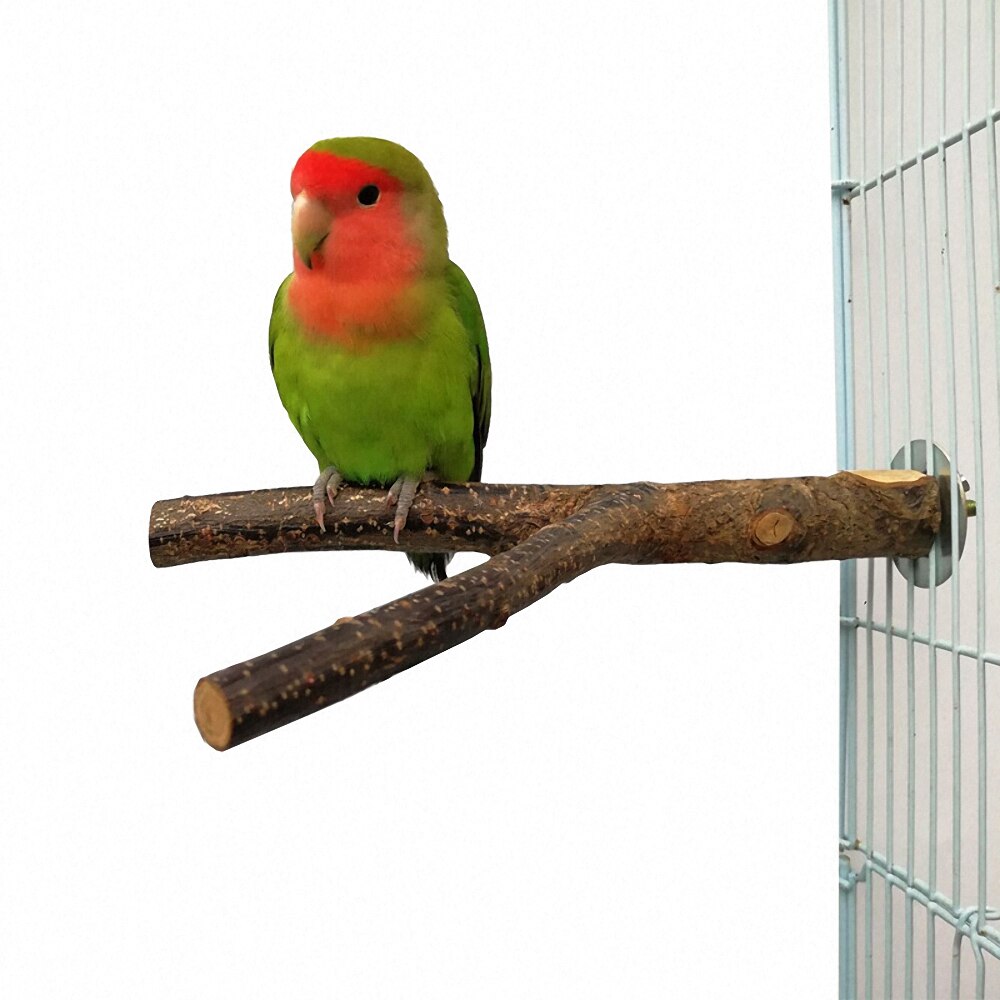 Parrot Perches Stand Parrot Accessories Wood Fork for Bird Stand Bird Cage Rest Holder Bird Toys Parrot Accessories Pet Supplies: Default Title