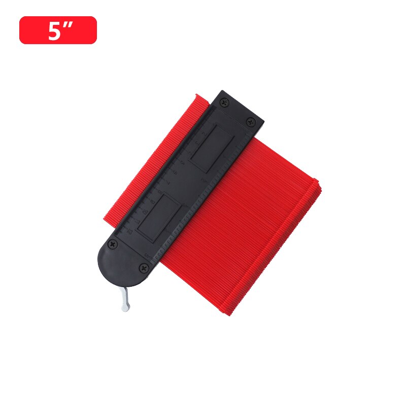 5 ''/10'' kontur Messgerät mit Metall sperren 130mm Erweitern Profil Messgerät Unregelmäßige bilden Duplizierer Fliesen Laminat fliesen Kennzeichnung Werkzeug: 5 Zoll rot