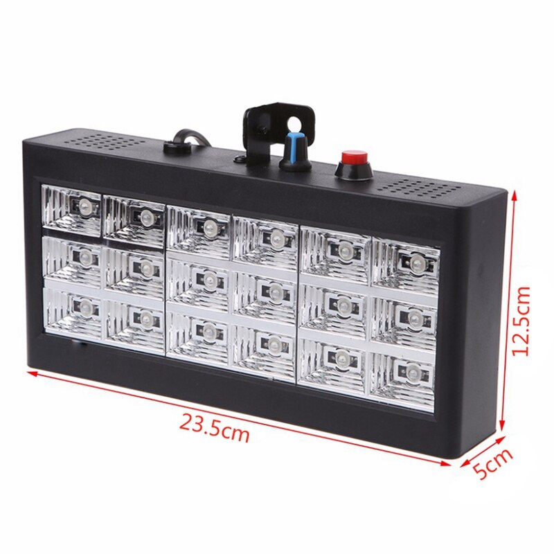 Sound Music Control 18W Rgb Led Stage Effect Lighting Dj Party Show Strobe Disco Light 220V Ac 110V (Eu Plug)