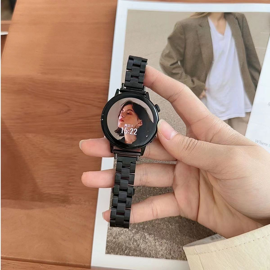 Roestvrijstalen Horlogeband Universele Riem Opvouwbare Veiligheidsgesp Voor Vrouwen Armband Strap 18Mm 20Mm 22Mm Horlogeband Accessoires 14: XL / zwart grijs