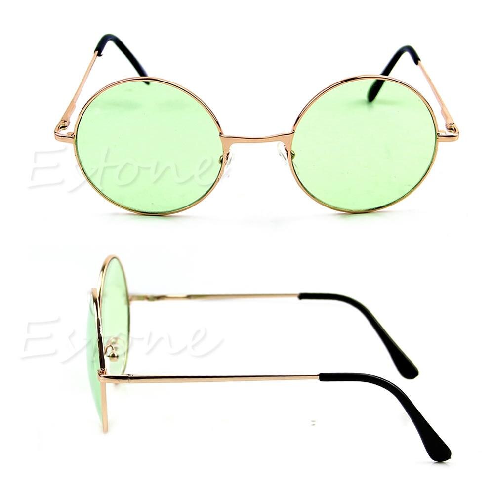Naiset vintage värikkäät linssit aurinkolasit silmälasit muovikehykset lasit retro pyöreät lasit oculos de sol: 2
