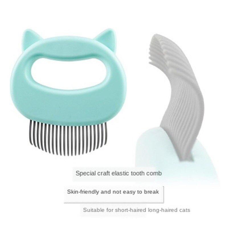 Peigne de nettoyage pour animaux de compagnie, fournitures de toilettage pour chiens et chats, peignes à dents fines, brosse pour chiens et chats, outil de toilettage en forme d'oreille, poils de coquille