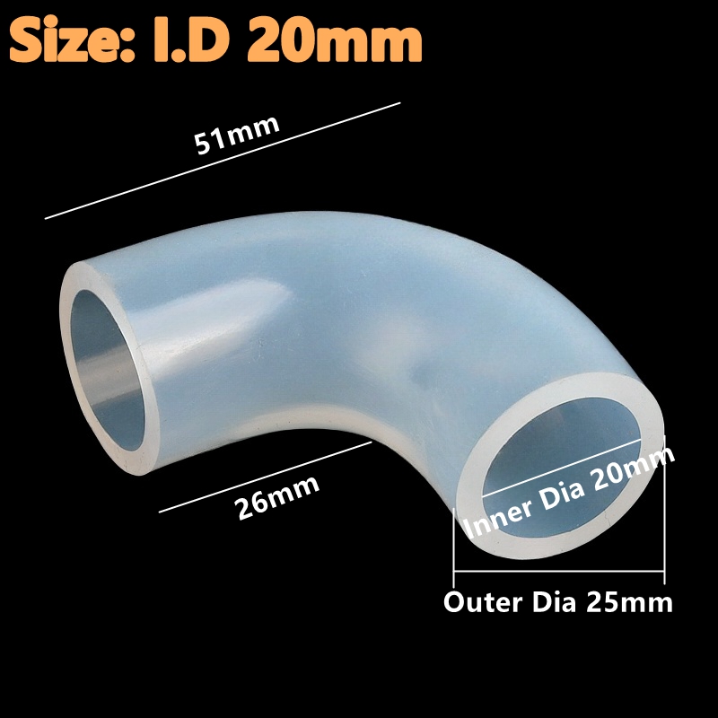 1~5PCS Silicone Flexible Joints Reducing Direct Elbow Hose Accessories Food Grade Tube Flexible Drink Water Soft Connector: Silver / 1/2''