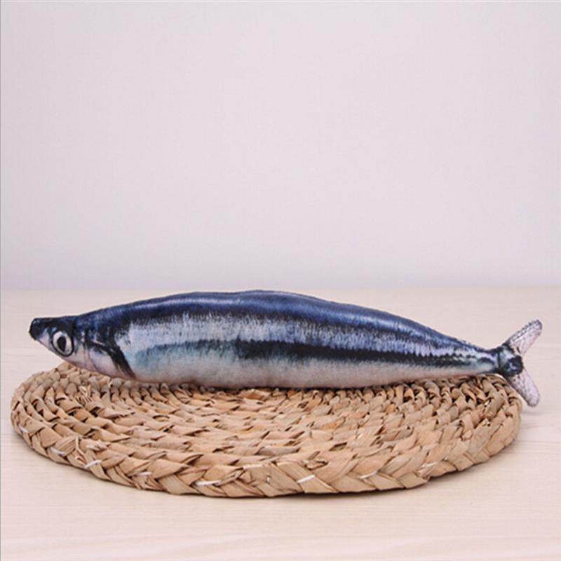 Husdjur mjuk plysch 3d karp fisk form kattleksak kattmynta fisk stoppad kudde docka simulering fisk leksak för husdjur