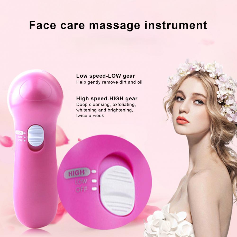 Face Cleaner Machine Solid Gentle Exfoliating Facial Cleansing Brush Spa Long Battery Life Facial Cleansing Brush