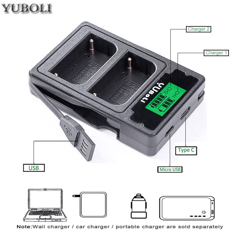 YUBOLI Camera Battery - 7.4V 3000mAh NP-F550 NP-F570 Rechargeable Li-Ion for Sony Cameras