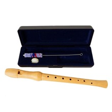 Wooden Clarinet Maple Wooden Soprano Recorder German Style Instrument With Cleaning Rod For Kids Adults 8 Holes
