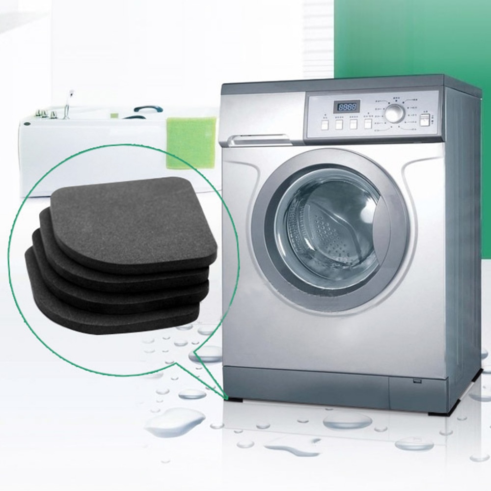4 stk vaskemaskine pad køleskab gulvbeskyttere anti vibration møbler stødsikre skridsikre fødder skræddersyet måtte