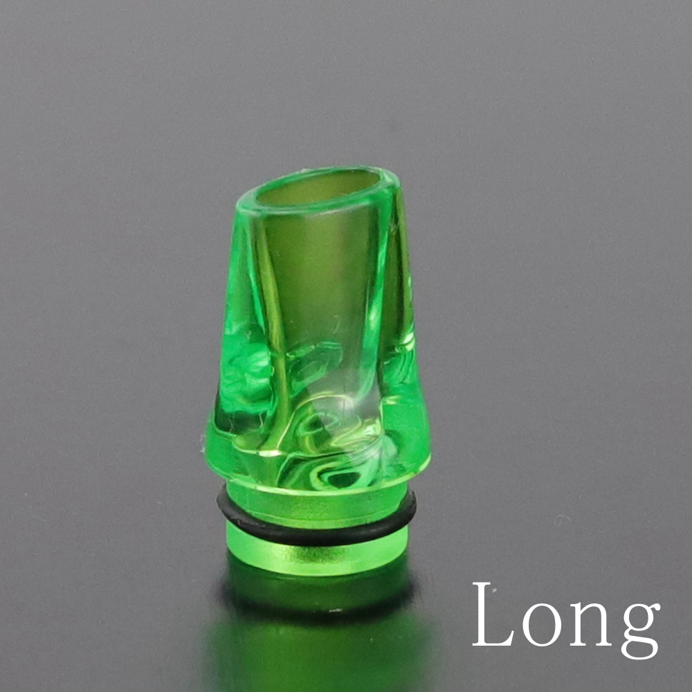 Flat Acrylic Plastic MTL 510 810 Drip Tip MouthPiece DripTip 810 For Atomizer RTA RBA RDA 8 Color: Green Long