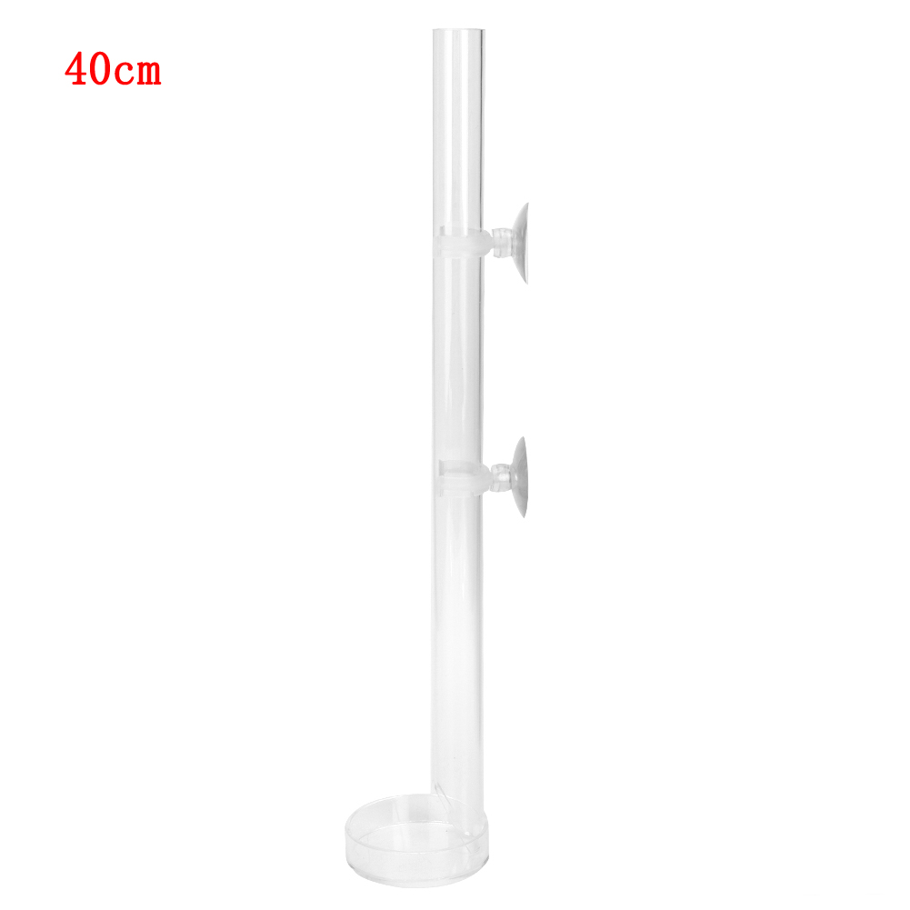 Acryl Transparante Garnalen Voeden Schotel Acryl Garnalen Voedsel Feeder Met Schotel Kom Voor Aquarium Aquarium Visvoer Feeding Tube: 40cm