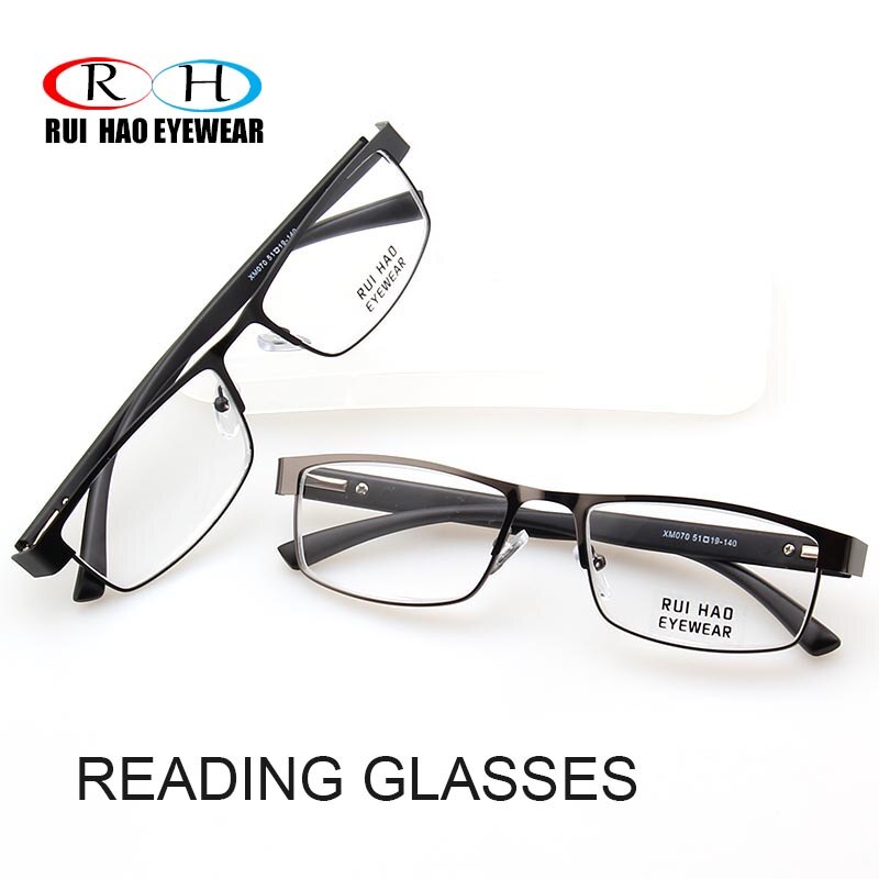 Rectangle Reading Eyeglasses Unisex Presbyopic Spectacles Spring Temple Frame Clear Resin Lens Glasses Frame