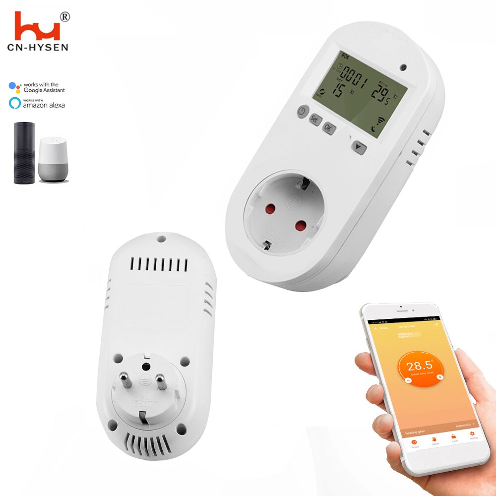 Programmable WiFi Thermostat Socket Home Intelligent Temperature Control Socket Thermostat