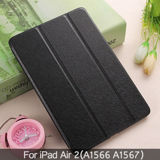 Étui de protection pour iPad Air 1 Air2 3 , support pliable intelligent pour A1474 A1475 A1566 A1567 A1701 avec veille/réveil automatique: Black- Air 2 9.7