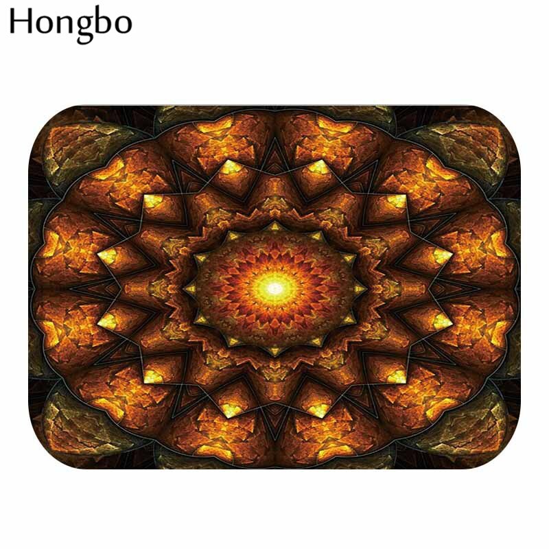 Hongbo bohême fleur bienvenue tapis de sol Mandala motif géométrique salle de bain cuisine tapis tapis fleuri paillasson: 7