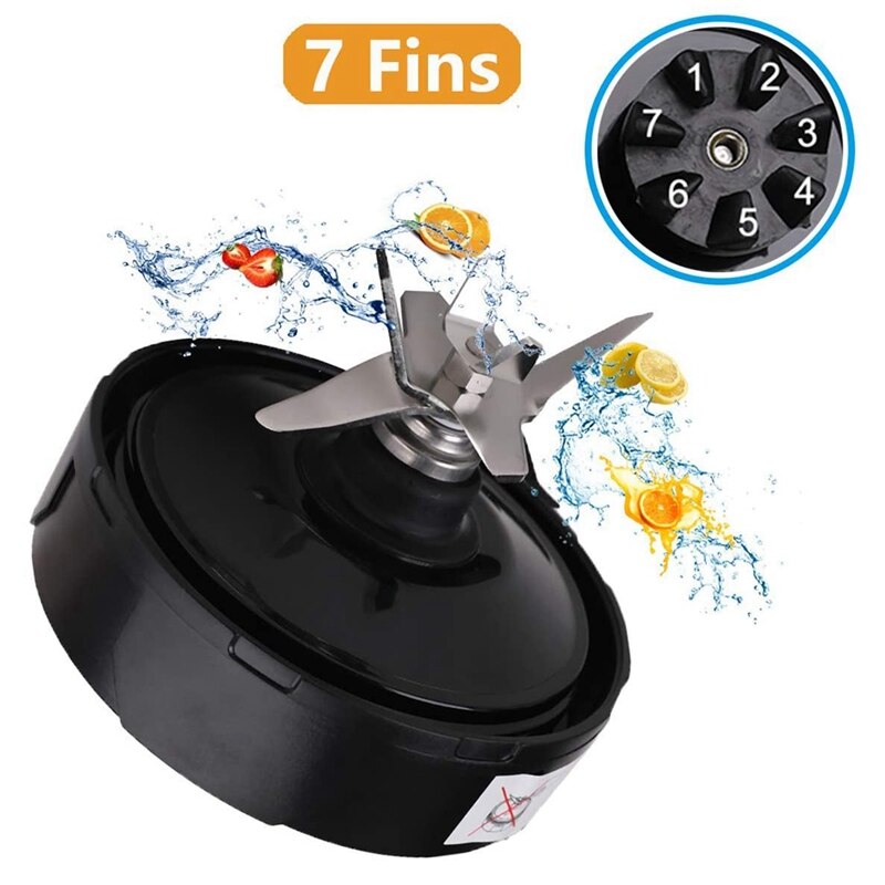7 Fins Bottom Extractor Blade for Nutri Ninja Blender Replacement Parts Compatible with for Nutri Ninja Auto IQ BL682-30