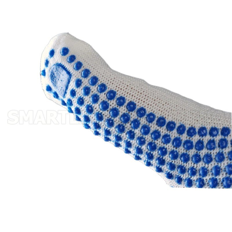 5/10/20pcs Labor Working Gloves Blue PVC Dotted White Cotton Gloves One Side Dots Anti Slip Men Safety Gloves for Work Garden