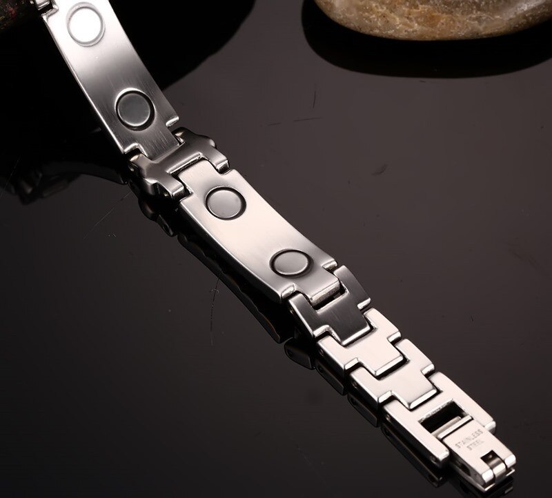 ZORCVENS Stainless Steel Bracelet Bangle Health Care Magnets Men's Jewelry