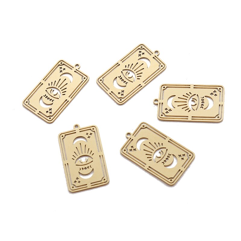 1 paquete de latón en bruto religioso Egipto Ojo del mal Celestial ojos que todos ven encanto colgante para joyería DIY haciendo Accesorios