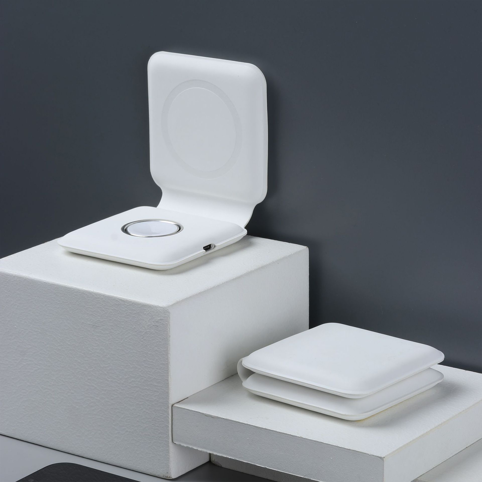2022 kabelloses magnetisches ladepad für iphone 13, 3 12 15w pro max 4 schnellladestation für airpods 5 apple watch 2