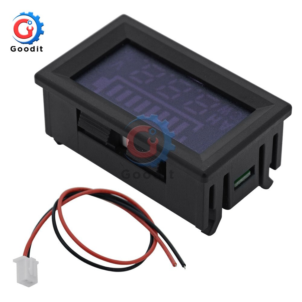 12V Car Lead Acid Battery Charge Level Indicator Battery Tester Lithium Battery Capacity Meter LED Tester Voltmeter Dual Display