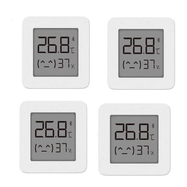 Xiaomi Mijia Bluetooth Thermometer 2 Wireless Smart Electric Digital Hygrometer Thermometer Work with Mijia APP: 4Pcs