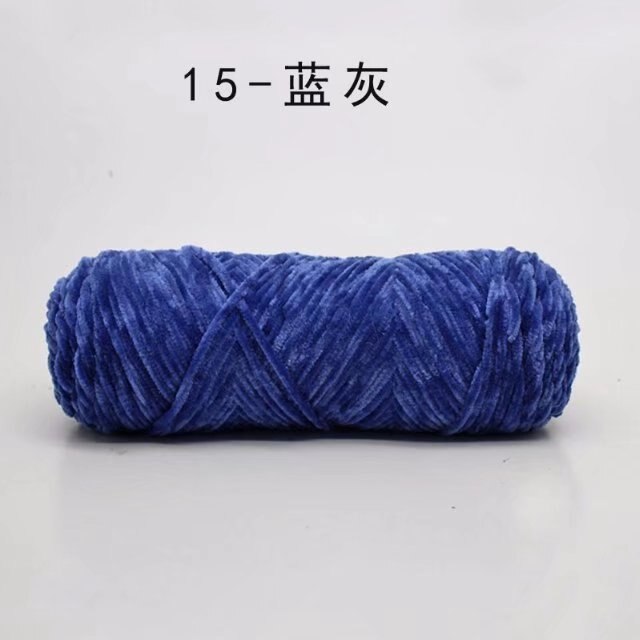 Chenille Gold Velvet Yarn Soft Silky Yarn Knitting Craft Yarn warm& comfortable Use for Knitting Scarf Hat & blanket: 15