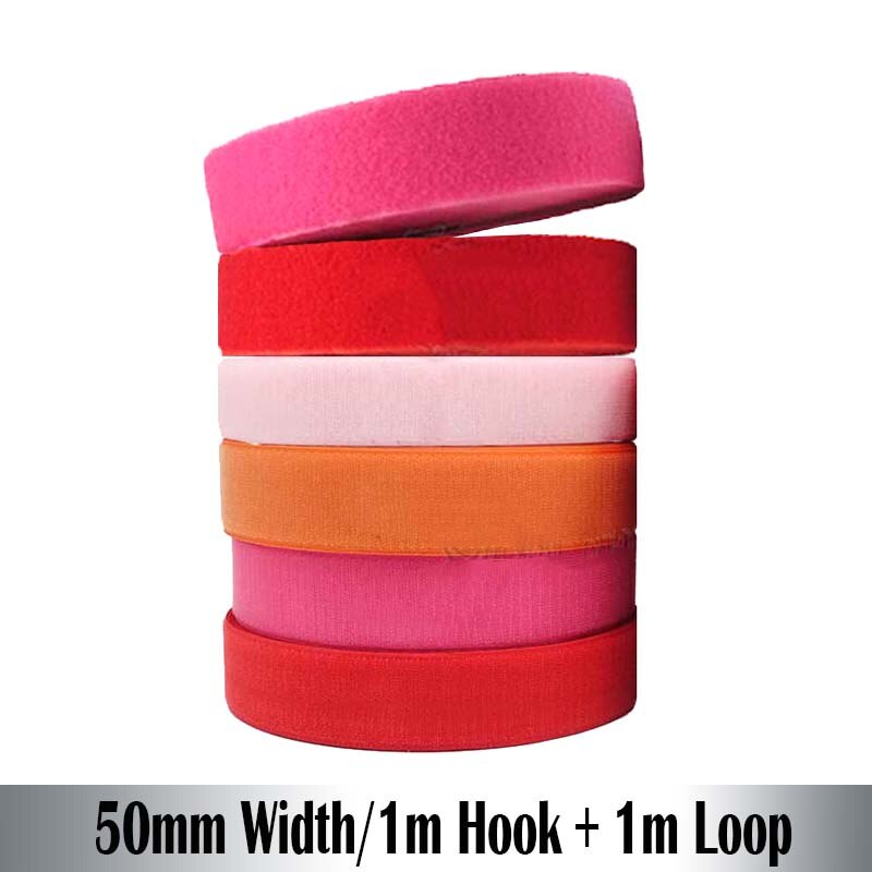 Velcro sin adhesivo de 50mm de ancho, cinta adhesiva para ropa, costura, gancho mágico, pegatina de Loop Strip, palo de alta costura