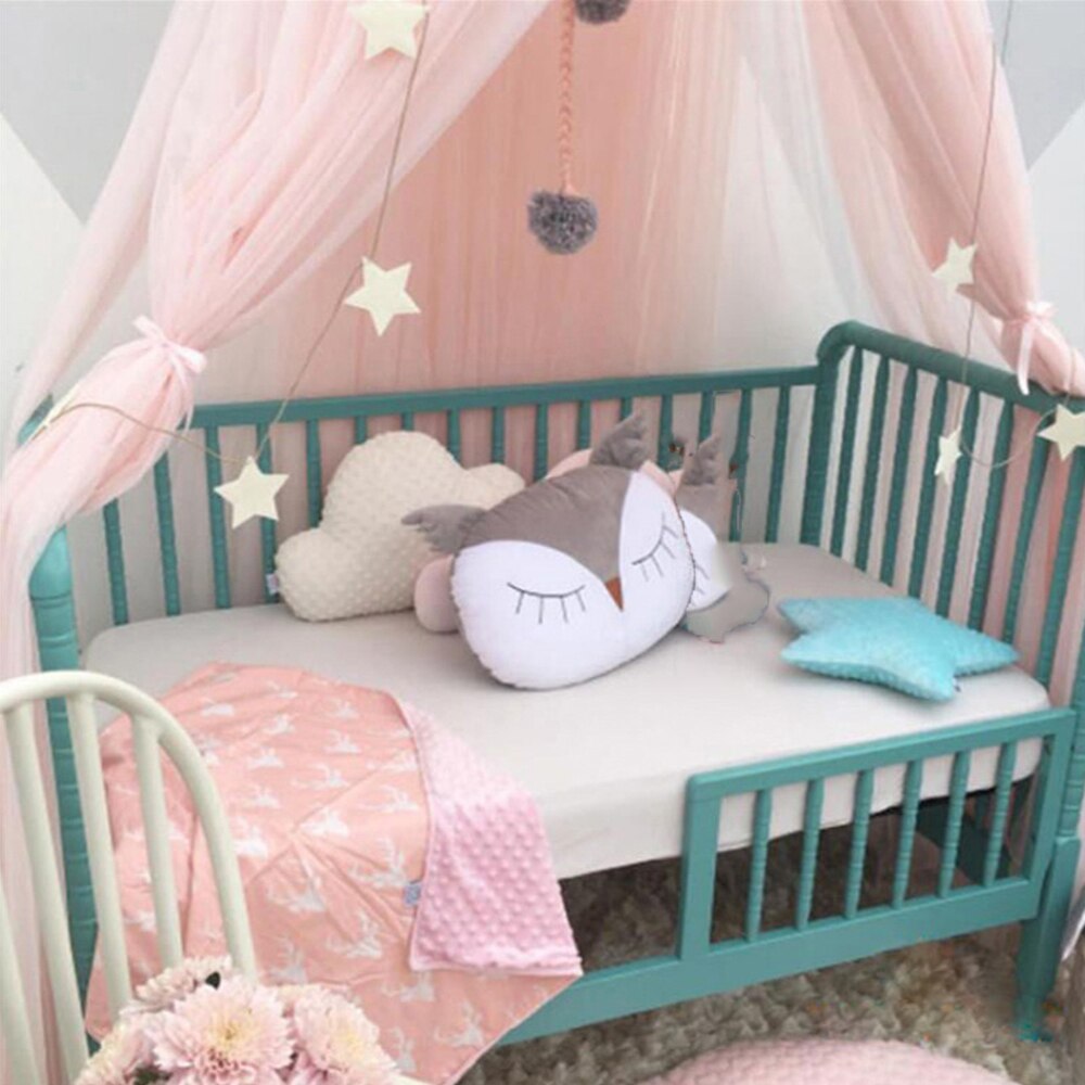 Mosquitera para cama de bebé, dosel redondo para cama de bebé, Tipi, cortina de cuna, tienda de princesa, cúpula colgante para habitación de niños
