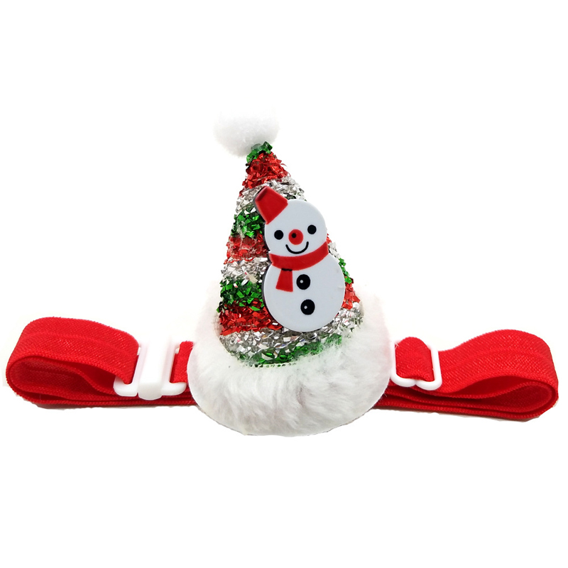 Kæledyrs hat til julepynt hund kat sød hovedbeklædning med justerbar rem hund cosplay kostume klud kæledyr år: 6