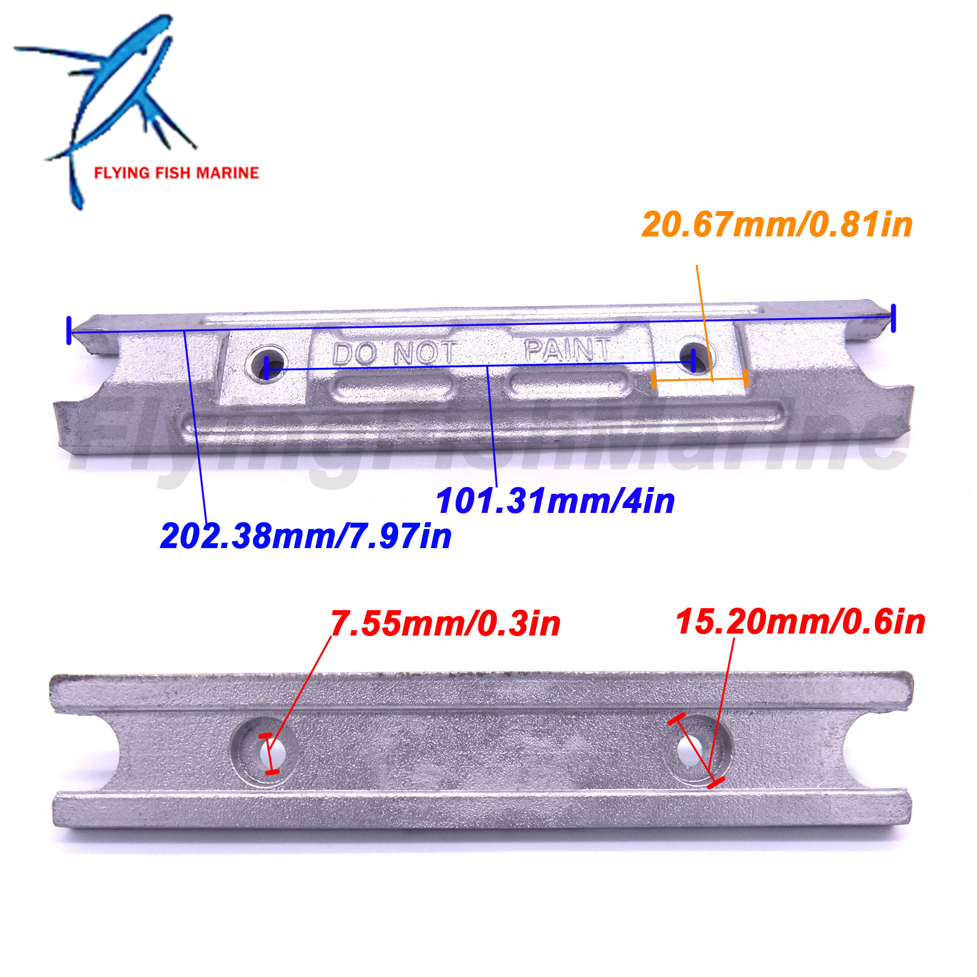 Anode pour moteur de bateau Yamaha 40 cv, 50 cv, 70 cv, 90 cv, moteur hors-bord 99999 – 03935