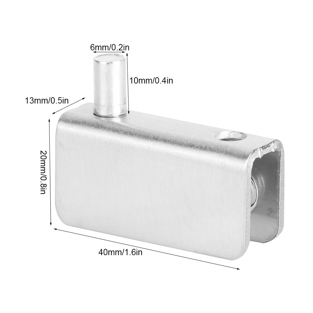10 pièces en acier inoxydable verre pince support verre vitrine porte fixation pince 4x2x1.3cm