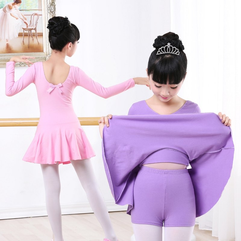 Baumwolle Separaten kurze Hose tanzen Ballett Anzug freundlicher Mädchen Gymnastik Ballett Tanz Kleid freundlicher Dancewear