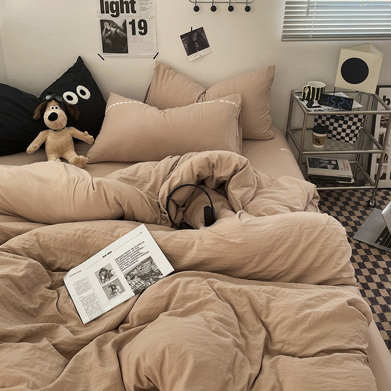 1 Stück blauer Bettbezug 150 x 200 pezo불 Nakon Vara Frances Frances Bettbezug aus gewaschener Baumwolle, Königin-Größe-Bettwäsche für Mädchen-Jungenzimmer (Kissenbezug. Bestellen Sie benötigen): Königin / Licht Grau