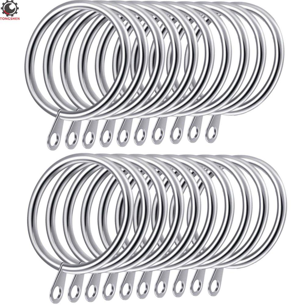20 pakke metal gardin ringe hængende ringe til gardiner og stænger bade bruser gardin ringe kroge gardin tilbehør