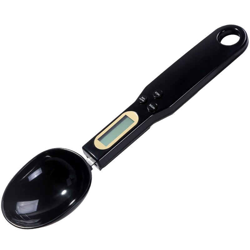 Electronic Kitchen Scale LCD Display Digital Accurate Weight Measuring Spoon Digital Spoon Scale Mini Plastic Kitchen Tool ZB820: black