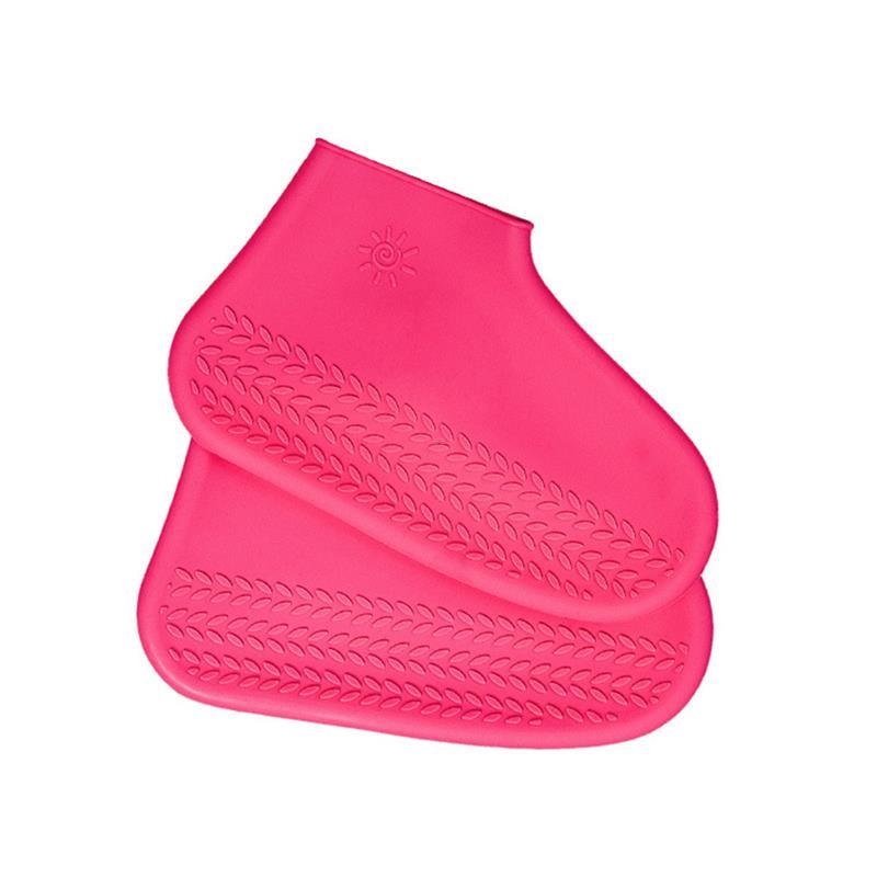 1 paire de couvre-chaussures en Silicone réutilisable S/M/L, couvre-chaussures de pluie imperméables, en caoutchouc antidérapant pour Camping en plein air