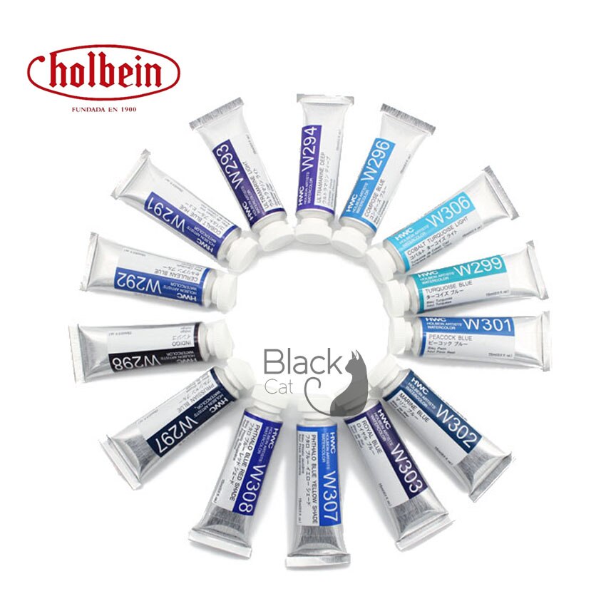 Japanse Holbein Aquarel Verf Kunstenaar Grade 15Ml Aquarela Blauw Serie Schilderen Kunst Levert