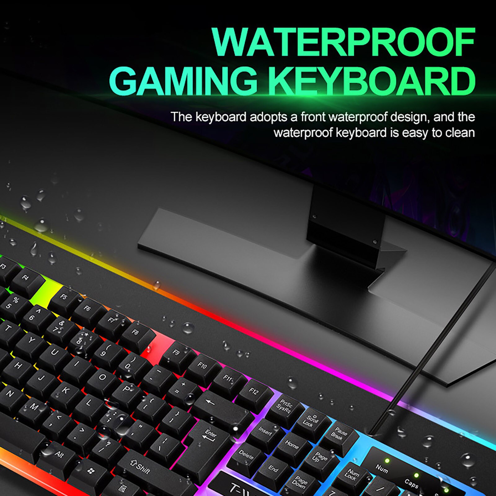 Mechanical Keyboard TF230 Rainbow Backlight Usb Ergonomic Gaming Keyboard And Mouse Set For Laptop Keys For Computer Keyboard