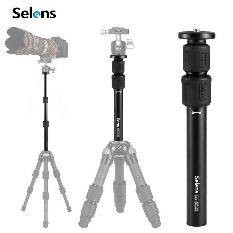 Selens Tripod Monopod Extension Tube 3-Sections For FEIYU ZHIYUN Stabilizer Camera Cannon DSLR Sony Nikon Phone Tripod