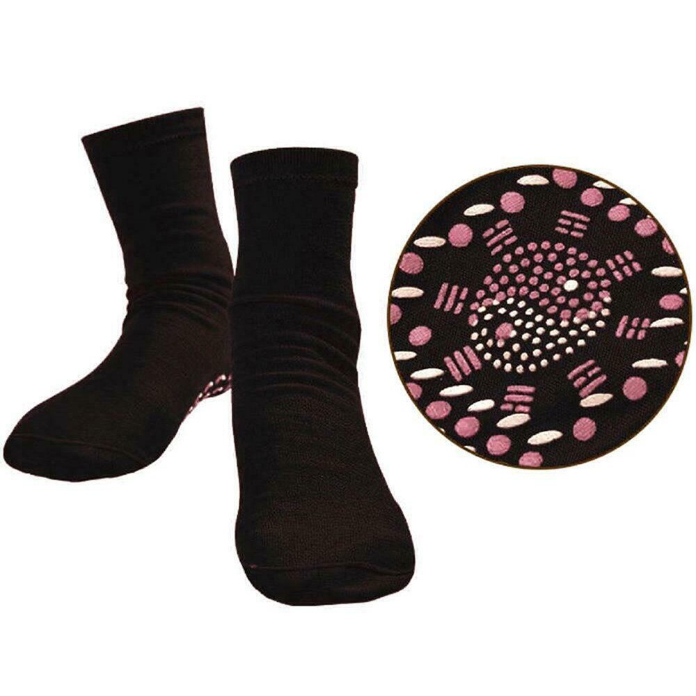 Chaussette magnétique Tourmaline auto-chauffante, 1 paire, chaussettes de thérapie aimantée unisexes, chaussettes de soins de santé chaudes d&#39;hiver pour l&#39;extérieur
