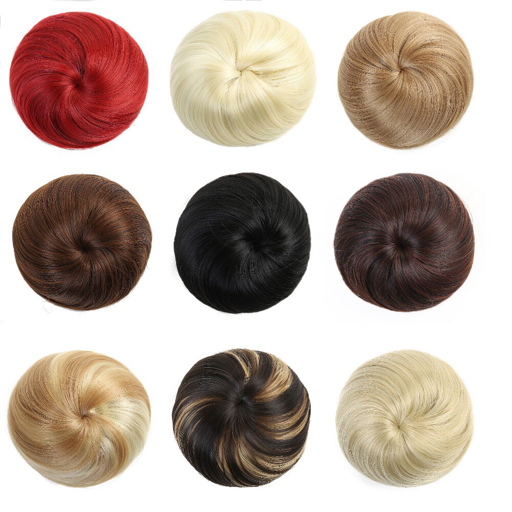 MEIFAN Short Hair Chignon Heat Resistant Synthetic Hairpieces Elastic Rubber Band Clip In Hair Extensions Chignons