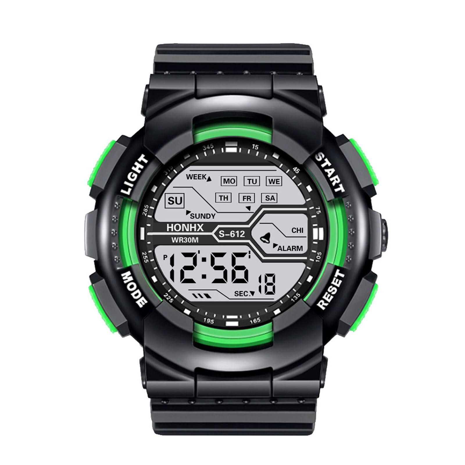 Honhx Watch Digital Wristwatches A Variety Of Styles Of Cool Sports Electronic Watches With Four Buttons reloj mujer: E